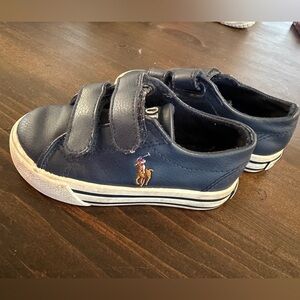 Polo Ralph Lauren Navy Blue Slater EZ Velcro Sneaker Shoes Size 6C